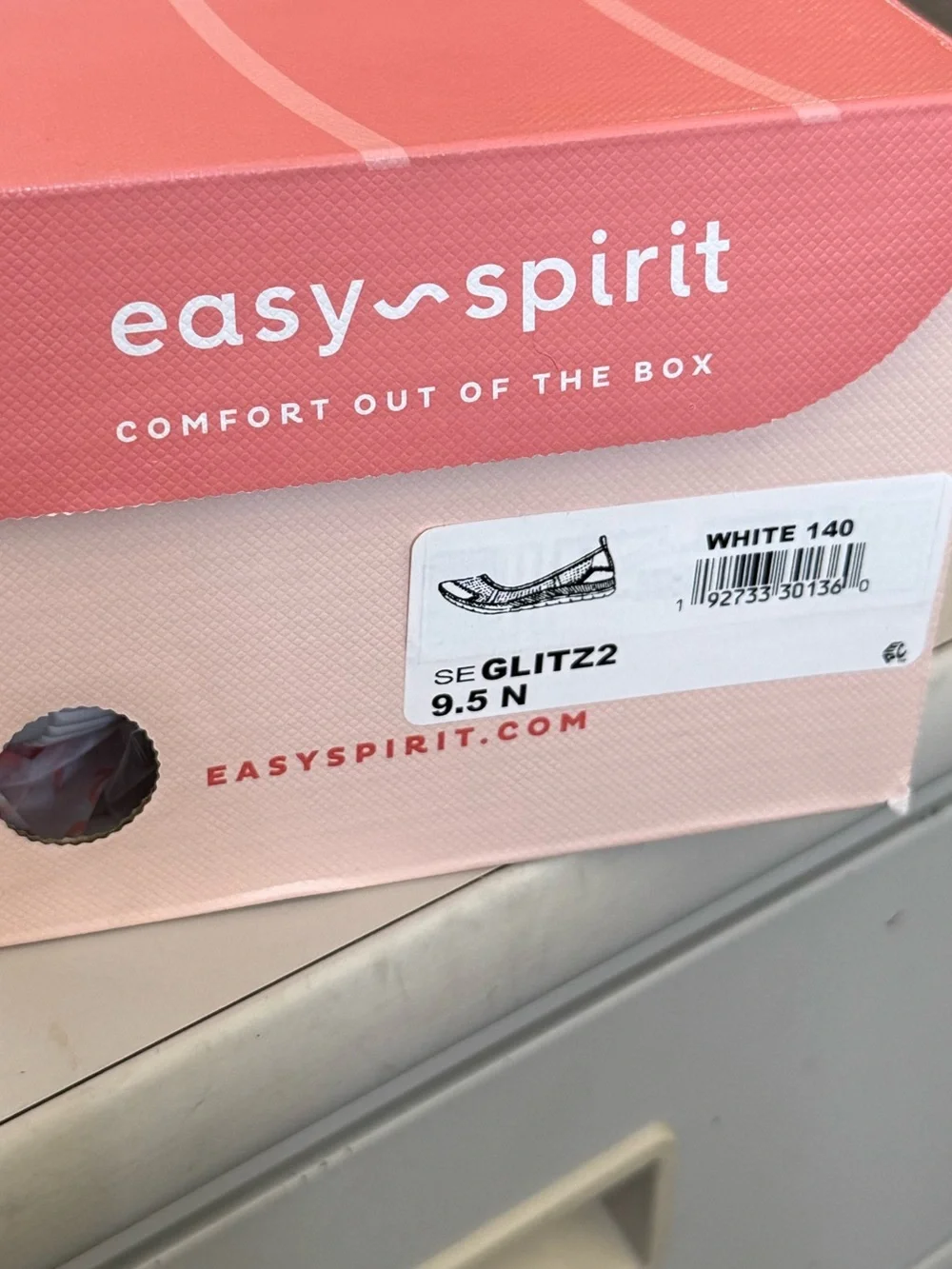 Easy Spirit White Slip-On Knit Flats